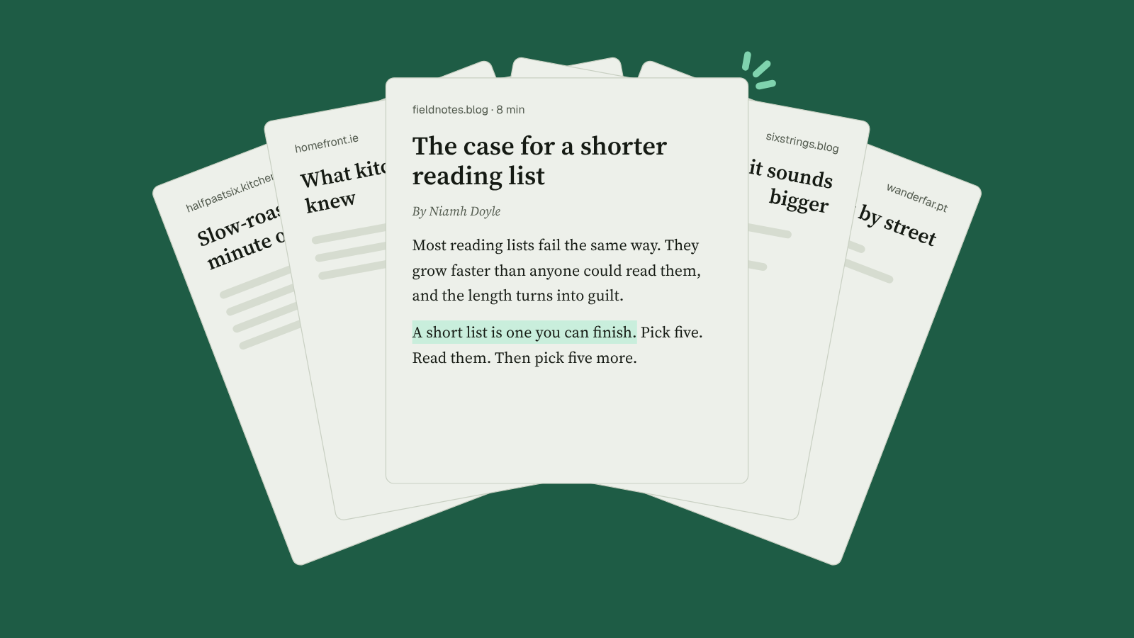 An Omnivore zip opened out into whole pages, one of them open in the Pluck reader.